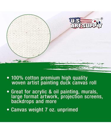 U.S. Art Supply 36 x 6 Yard Canvas Roll - 100% Cotton 7oz Unprimed Artist Painting - Buy Online on GoSupps.com