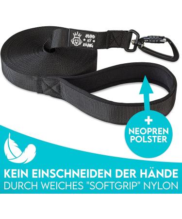 Dog is K nig 10m Drag Line - Long Leash with Grip Cushion & Safety Carabiners for Dog Training | Includes eBook - Buy Online on GoSupps.com