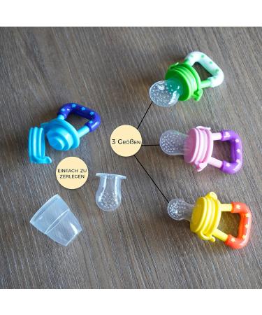 Buy Anti-SCHRUG-BABYS FAUTION: Baby Fruit Snuller & Sneaker with 3 Replacement Nipples + Pacifier Chain - Blue | Best for Supplementary Food - Buy Online on GoSupps.com