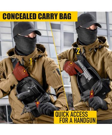 M-Tac Tactical Bag Shoulder Chest Pack - Concealed Carry Handgun Sling Bag (Black) - Buy Online on GoSupps.com