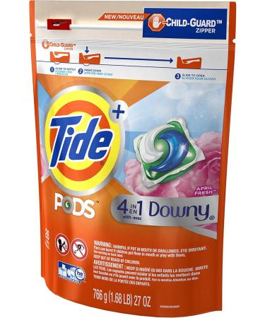 Shop Tide Pods Plus Downy HE Turbo Laundry Detergent Pacs - April Fresh 26 ct | International Shipping Available - Buy Online on GoSupps.com