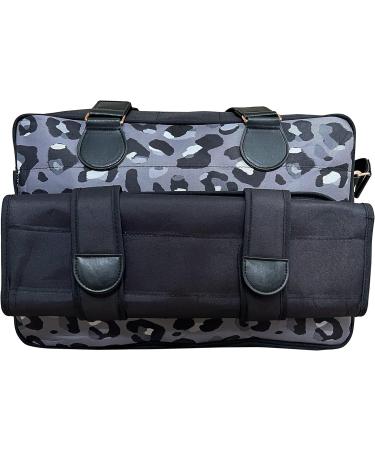 My Babiie Deluxe Changing Bag - Black Leopard | Padded Mat, Insulated Bottle Warmer, Messenger Travel Bag | Adjustable Straps & Extra Pockets - Buy Online on GoSupps.com