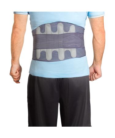 Rayyan Lumbar Support Back Brace Belt for Men & Women | Adjustable X-Large (34-40in) | 4 Metal Curved Support | International Shipping - Buy Online on GoSupps.com