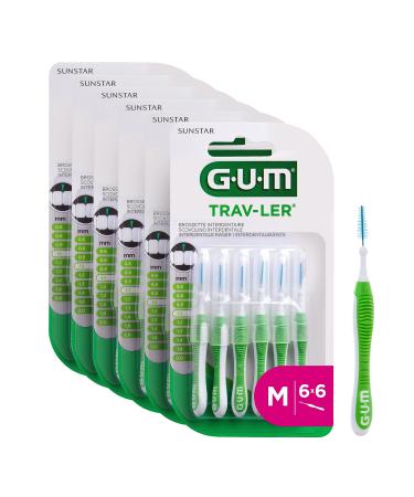 Gum Trav-Ler interdental brushes |For thorough cleaning of all interdental spacesBendable neck |Tooth cleaning and plaque removal |6 x 6 pieces (ISO size 3 1.1mm) ISO size 3 1.1mm 36 units
