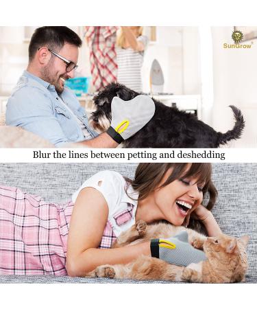 SunGrow Ferret & Cat Deshedding Glove Brush | Protects Hand from Hen Pecks | Ideal for Chicken Egg Collection | Adjustable Wrist Strap | Long & Short Fur - Buy Online on GoSupps.com