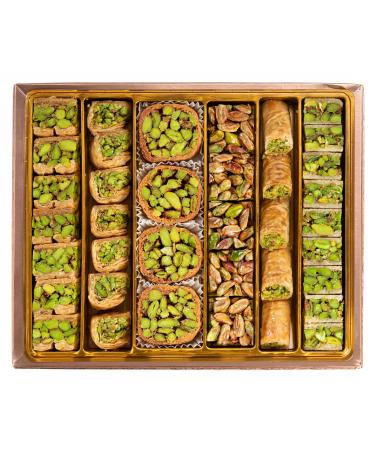 Damaskino Home Assorted Baklava 500G Premium Baklava Pastry with Real Nuts  Authentic Baklava Dessert in Luxurious Box  Fine Ingredients  Delicious and Sweet Baklava Boxes for Family and Friends