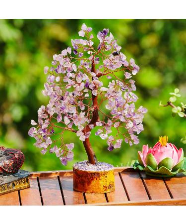 Amethyst Tree of Life Money Tree Feng Shui Decor | Positive Energy Crystal Tree | Spiritual Amethyst Gift | Chakra Tree | 10-12 Inch (Copper Wire) - Buy Online on GoSupps.com