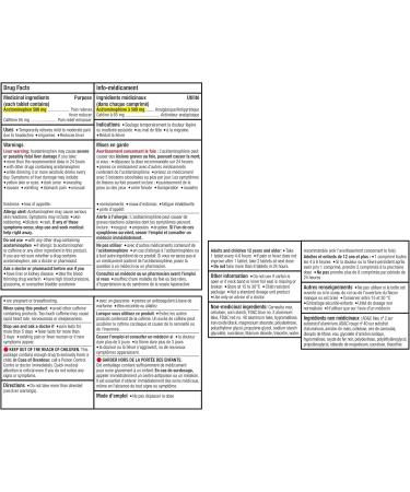 Tylenol Ultra Relief eZTABS with 500 mg Acetaminophen plus 65 mg caffeine for Migraine Pain Relief 80 Tablets 80 Count (Pack of 1) - Buy Online on GoSupps.com