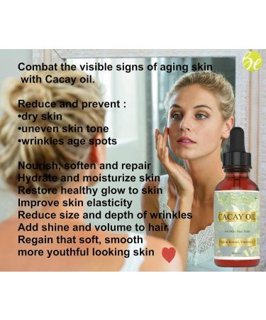 BeYouthful Cacay Oil 100% Cold Pressed For Face Skin Hair Nails. Natural Anti-aging Anti Wrinkle Antioxidant Hydrate Skin And Brighten Tone. Botanical Source Of Plant Retinol. - Buy Online on GoSupps.com
