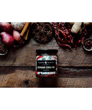 Blank Slate Kitchen Sichuan Chili Oil (8 oz) - Vegan, Gluten-free, Sugar-free Spicy Hot Sauce - Buy Online on GoSupps.com
