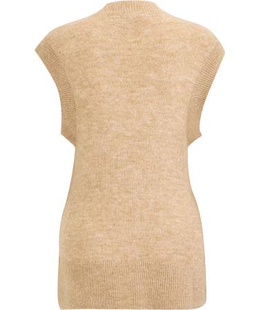 Tamaris Women's Balve Sweater Vest 16 UK Iced Coffee - Buy Online on GoSupps.com