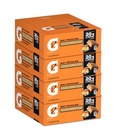 Gatorade Whey Protein Bar - Chocolate Caramel Flavour Multi-Pack 12 Bars 960 g (Pack of 4)