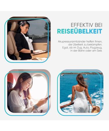 Acupressure Bracelet for Nausea Relief - Black | Perfect for Pregnancy Travel & Seasickness | Includes Free E-book! - Buy Online on GoSupps.com