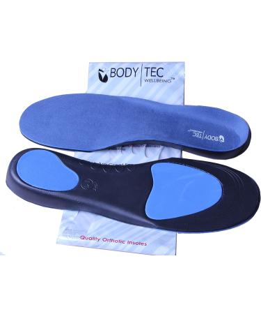 Bodytec Wellbeing Full Length Orthotic Insoles - Arch Support & Poron Cushioning for Plantar Fasciitis | EU Size 39/41 - Shop Internationally - Buy Online on GoSupps.com