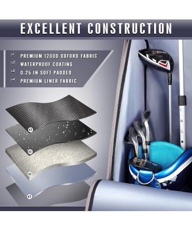 CHAMPKEY Golf Travel Bag | 1200D Polyester Oxford | Oversized Wheels | Wear and Tear Resistant Cover - Buy Online on GoSupps.com