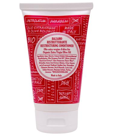 ricaricando restructuring conditioner with organic olive oil for dry and damaged hair certified natural cosmetics 150 ml