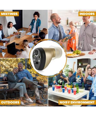 Recharged Couple CIC Hearing Aids Nearly Invisible Digital Noise Suppression for Seniors & Adults - International Shipping - Buy Online on GoSupps.com