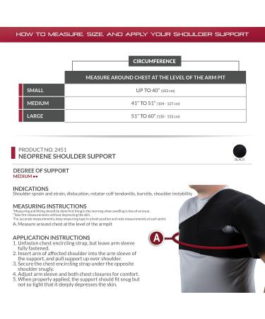 OTC Small Black Neoprene Shoulder Support | Select Series - Comfortable & Durable for International Shipping - Buy Online on GoSupps.com