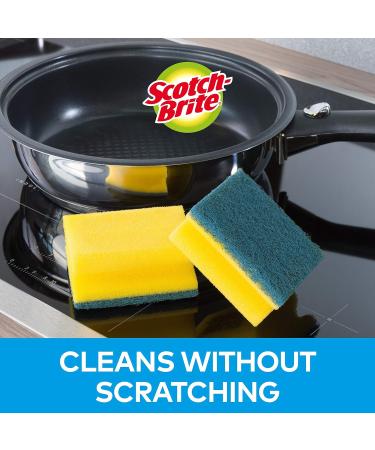 Scotch-Brite Delicate Non-Scratch Sponge Scourer 12 Pack - Non-Scratch Nailsaver Sponge for Non-Stick Cookware and Glass - Blue - Buy Online on GoSupps.com