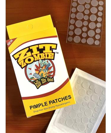 ZIT ZOMBIE Pimple Patches - Hydrocolloid Zit Stickers for Clear Skin | No Toxic Ingredients | Acne Treatment (Pack of 1 - Buy Online on GoSupps.com