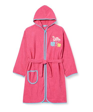Playshoes Unisex Children's Terry Cloth Bathrobe Dressing Gown 98-104 Flamingo