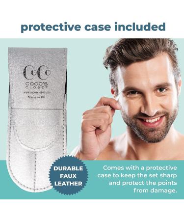 Cocos Precision Tweezers Set for Ingrown Hair & Eyebrow Removal - Blackhead & Facial Hair Remover Tool with Sharp Needle Nose Point - Buy Online on GoSupps.com