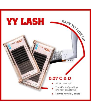 YY Hybrid Eyelash Extension Supplies C/D Curl 9-15mm 0.07mm Matte Black Lashes - Buy Online on GoSupps.com