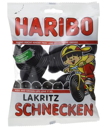 Haribo LICORICE SNAILS pack of 16 (16 x 200 g) 200 g (pack of 16)