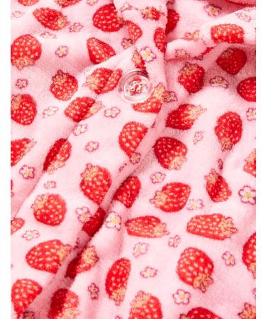 Playshoes Unisex Children's Fleece Bathrobe Dressing Gown 110-116 - Strawberry Design for Cozy Comfort | International Shipping Available - Buy Online on GoSupps.com