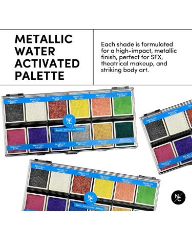 Metallic 12-Color Palette | Luxurious Water-Activated Makeup for SFX Cosplay Theater & Film | Perfect for Artists - Buy Online on GoSupps.com