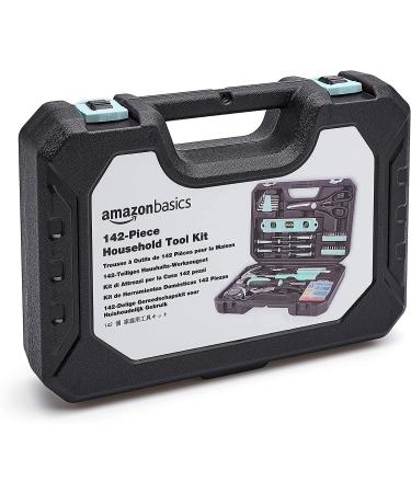 Amazon Basics Household Tool Kit with Tool Storage Case - 142-Piece  Turquoise Turquoise Tool Kit - Buy Online on GoSupps.com
