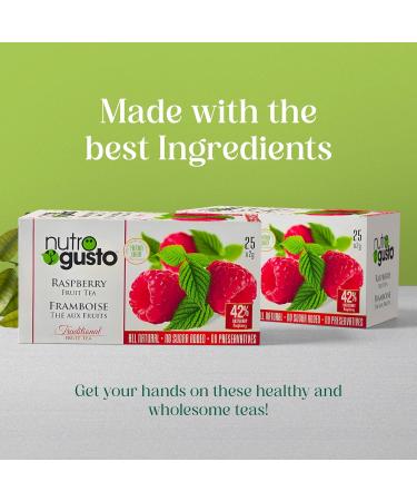 NutroGusto Tea Raspberry 50 g - Buy Online on GoSupps.com