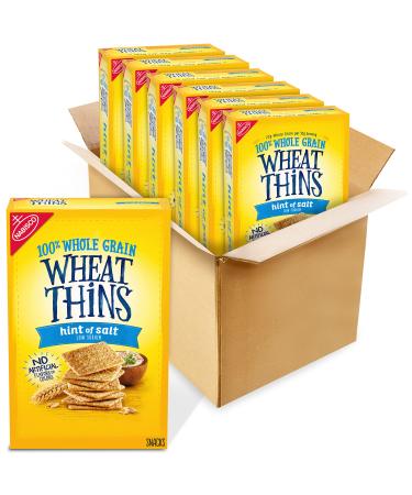 Wheat Thins Hint of Salt Low Sodium Whole Grain Wheat Crackers 6-8.5 oz Boxes Hint of Salt 6 Count (Pack of 1)