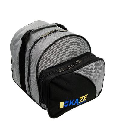 KAZE SPORTS 1 Ball Spare Kit Color Match Single Tote Bowling Add On Bag Gray-Black