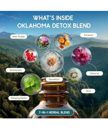 HerbEra Oklahoma Herbal Detox Blend - USDA Organic Extract Made in USA | Immune & Liver Support Liquid Drops | Dandelion Root Milk Thistle Noni Schisandra Turmeric | 2 fl oz - Buy Online on GoSupps.com