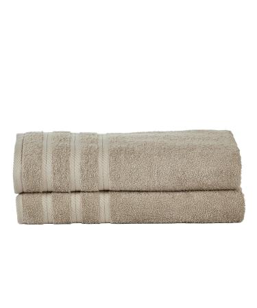 501 2 pc Bath Sheet Set. Bring Luxury to Your Home with This Soft, 100% Pure Cotton 2 Piece Bath Sheet Towel Set, 35 x 68(Taupe)