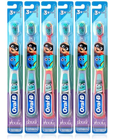 Oral-B Kids Manual Toothbrush, Monsters Characters, for Children and Toddlers 3+, Extra Soft Bristles - Pack of 6 (Characters Vary) - Buy Online on GoSupps.com