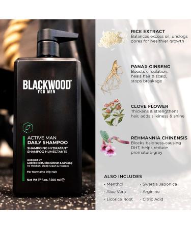 Blackwood For Men Pure Moisture Body Wash (17 oz) Active Man Daily Shampoo (17 oz) and X-Punge Foaming Face Wash (4.55 oz) Bundle for Men - Buy Online on GoSupps.com
