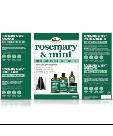 Buy Difeel Rosemary & Mint Biotin 4-PC Box Set | Shampoo Conditioner Hair Mask & Oil for Healthier Hair - International Shipping Available - Buy Online on GoSupps.com
