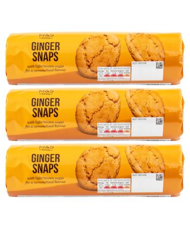 M&S Ginger Snaps Biscuits with Light Brown Sugar for a Caramelised Flavour - 750g (3 x 250g) - Buy Online on GoSupps.com