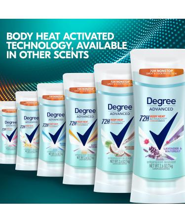 Degree Advanced Protection Antiperspirant Deodorant Lavender & Waterlily for 72-Hour Sweat & Odor Control for Women with Body Heat Activated Technology 2.6 oz Lavender 2.6 Ounce (Pack of 1) - Buy Online on GoSupps.com