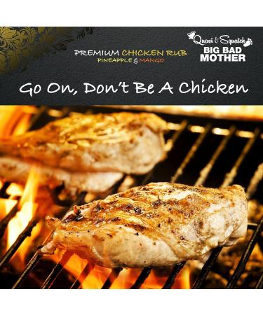 Quasi & Squatch BBQ Rub for Chicken - Big Bad Mother Clu%#er (Smokey Pineapple & Mango BBQ) 220g Jar for Perfect Char-Grilled Poultry - Buy Online on GoSupps.com