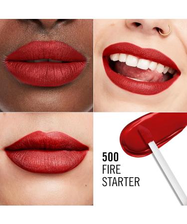 Rimmel London Lasting Mega Matte Liquid Lipstick Long-Lasting Moisturizing Vegan Formula - 500 - Fire Starter 7.4 ml - Buy Online on GoSupps.com