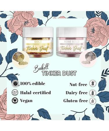 Edible Gold and Rose Gold Dust Glitter Set - Bakell Luster Dust for Baking & Decorating - 2 x 5g - Buy Online on GoSupps.com