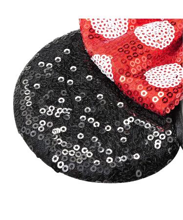Disney FANYITY Minnie Ears Headbands - 2 Pcs Glitter Party Princess Decoration for Girls & Women (Red Bow Points) - Buy Online on GoSupps.com