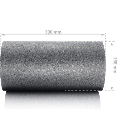 BODYMATE Fascia Roller Medium-Hard | Carbon-Grey 30x15cm | Free E-Book | International Shipping Available - Buy Online on GoSupps.com