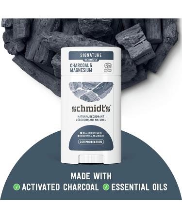 Schmidt's Naturals Charcoal + Magnesium Deodorant | Natural, 2.65 oz - Buy Online on GoSupps.com