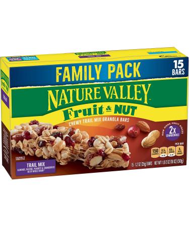 Nature Valley Granola Bars, Fruit and Nut, Chewy Trail Mix Granola Bars, 18 oz, 15 ct 15 Count (Pack of 1) - Buy Online on GoSupps.com