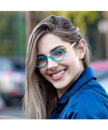 Buy 2SeeLife Retro Round Reading Glasses - Blue 3.00 | Stylish & Comfortable International Shipping Available - Buy Online on GoSupps.com