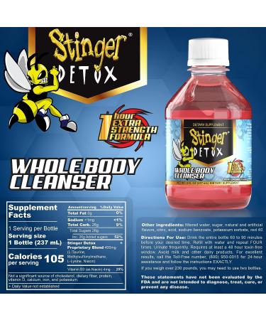 Stinger Detox 1 Hour Extra Strength Drink - Pink Lemonade 8 FL OZ Liquid - Buy Online on GoSupps.com